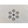 Ivory duvet cover with grey snowflakes embroidered