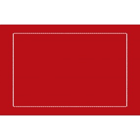 Taie d'oreiller rouge brodée blanc 65x100cm