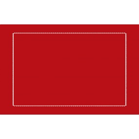 Taie d'oreiller rouge brodée blanc 65x100cm