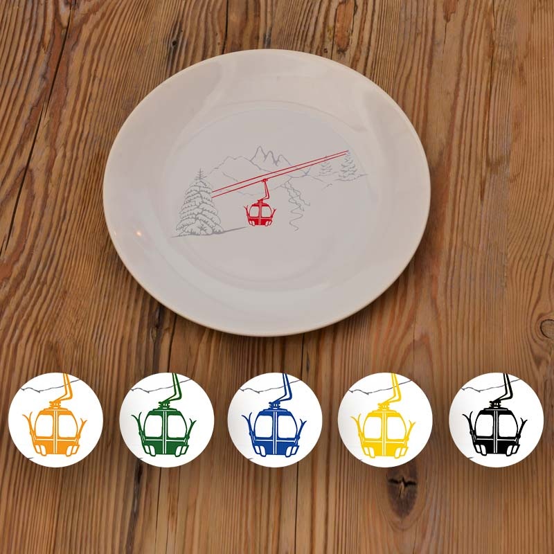 Assiette plate (Pack de 6) télécabine