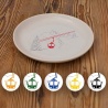 Dessert plates with Cable car (Pack of 6)