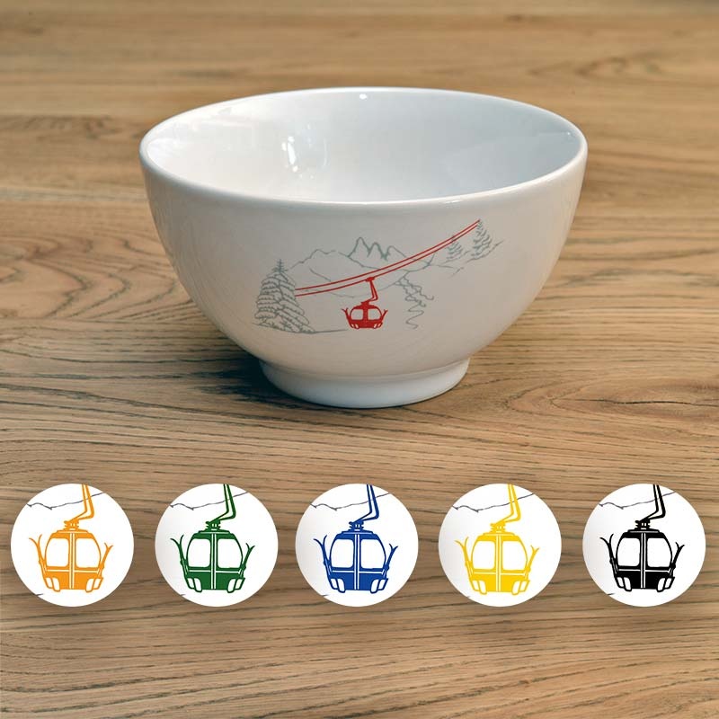 Bowl with a cable car (Pack of 6)