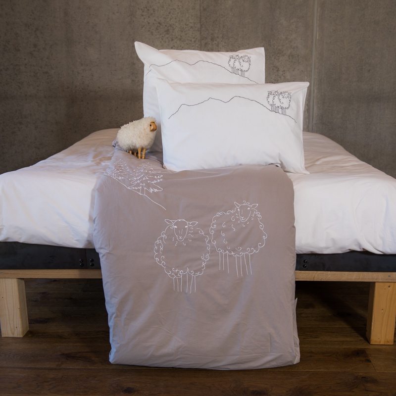 Housse de couette mouton - Taupe