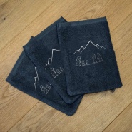 Grey washcloths with marmots 6x8 in (Pack of 3)