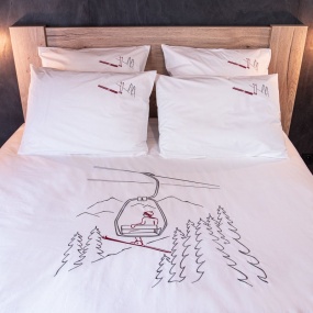 Federa bianca sci rettangolare