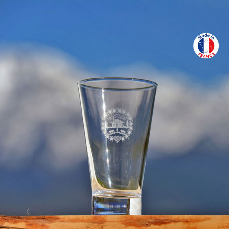 Verre bombé Flocon Blanc