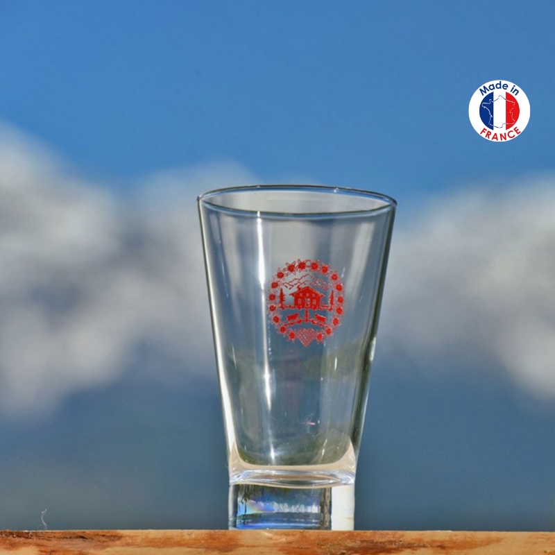 Verre bombé Flocon Blanc