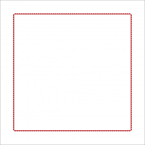 White pillowcase with red...