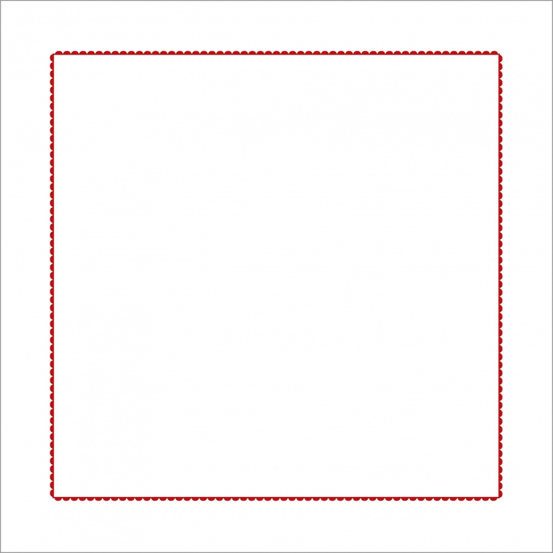 Funda de almohada blanca con borde rojo 65x65cm