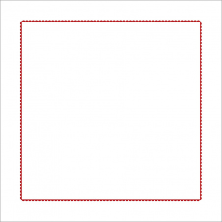 Taie d'oreiller blanche liseré rouge - 65x65