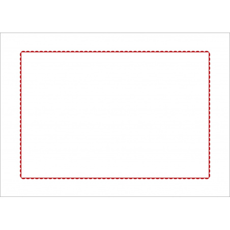 Taie d'oreiller blanche liseré rouge - 50x70