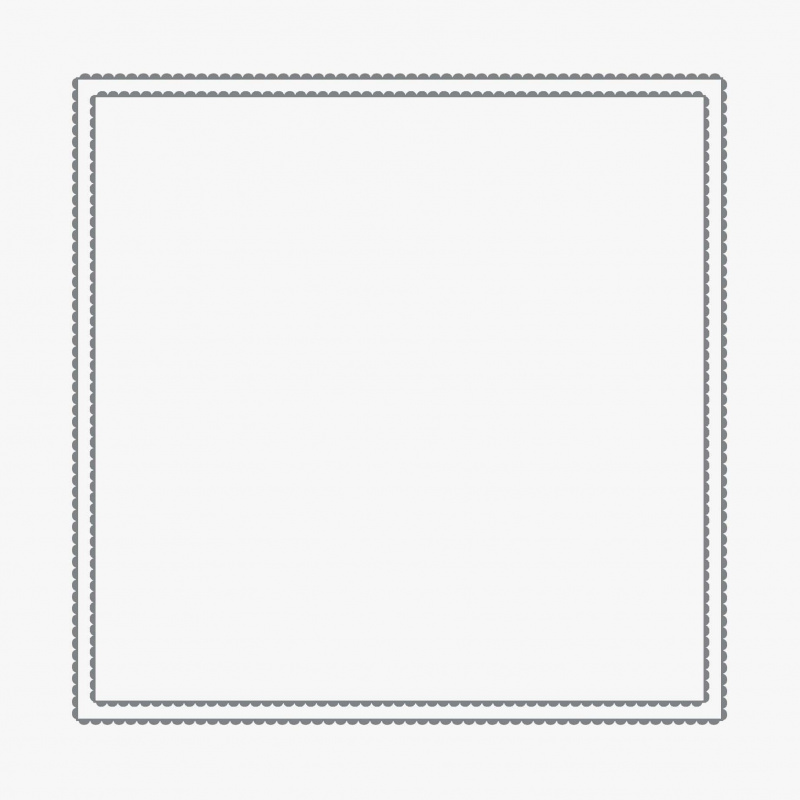 White cotton percale pillowcase embroidered with a double grey border.