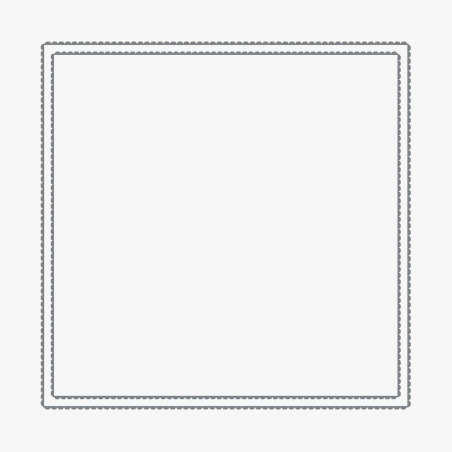 Taie d'oreiller blanche double lisérés gris