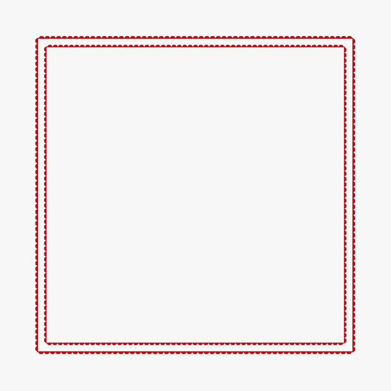 Federa écru - doppio profilo rosso