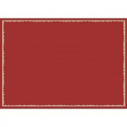 Federa rossa con bordo beige 50x70 cm
