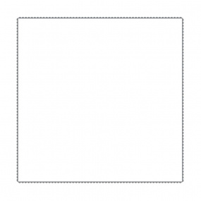 Square white cotton percale pillowcase embroidered with a gray border.