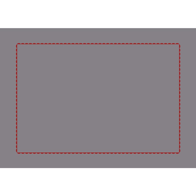Funda de almohada gris - borde rojo 50x80cm