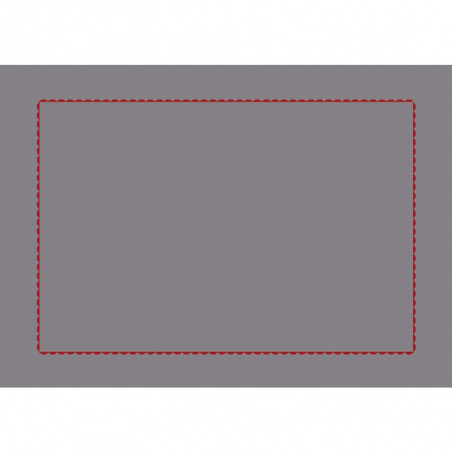 Taie d'oreiller 65x100 grise liseré rouge