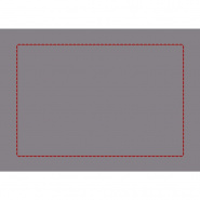 Funda de almohada gris - borde rojo 50x80cm