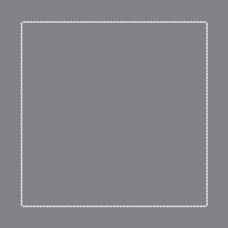 Funda de almohada gris con borde blanco - 65x65 cm