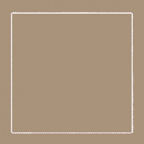 Taupe pillowcase with white edged 26 x 26 in