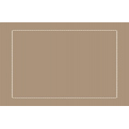 Funda de almohada beige con borde blanco - 65x100 cm