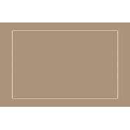 Funda de almohada beige con borde blanco - 65x100 cm