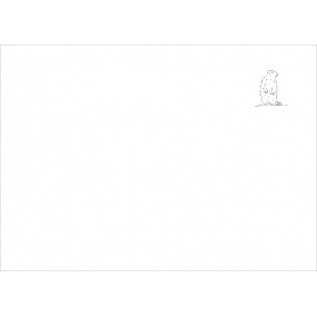 Funda de almohada blanca - Marmota 65x65cm