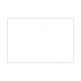 White cotton percale pillowcase embroidered with a gray border.