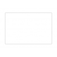 White cotton percale pillowcase embroidered with a gray border.