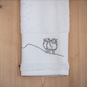 White Sheep Bath Towel