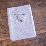 Manopla de baño Blanca - Esquiador de Fondo (Pack de 3)