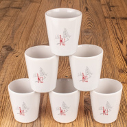 Tazza da caffè con disegno pista da sci (x6)