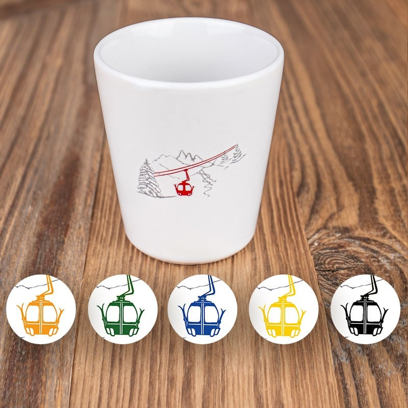 Coffee cup with cable car (Pack of 6)