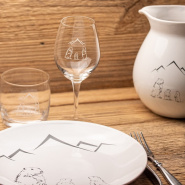Wine glasses with marmots