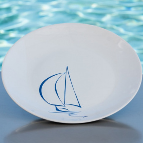 Dinner plates with Boat...