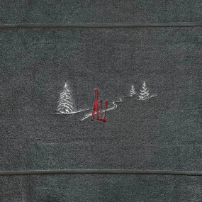 Alfombra de baño gris - Pista de esquí