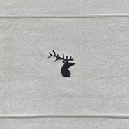 White Bath Mat with a deer 20 x 31 in