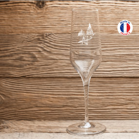 Champagne flutes with white ski marks (pack of 6)