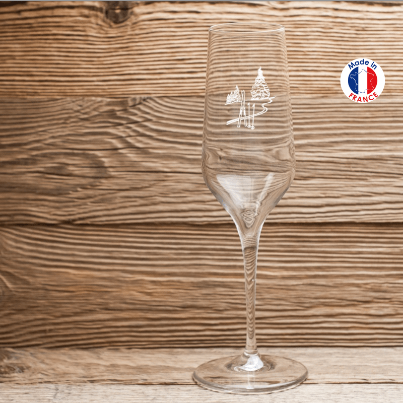 Champagne flutes with white ski marks (pack of 6)