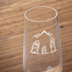 Champagne Glasses with marmots (pack of 6)