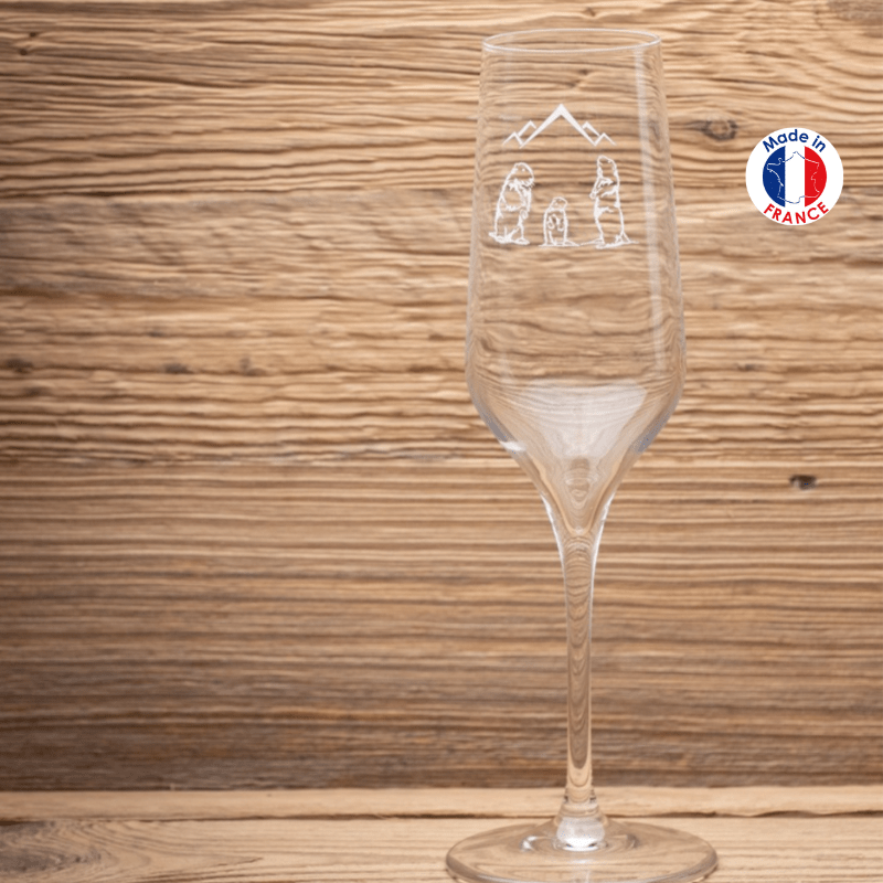 Champagne Glasses marmots (X6)