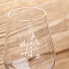 Wine tasting glasses with ski trace (pack of 6)