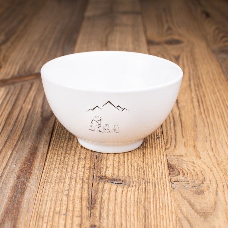 Ciotola con disegno marmotta (x6)