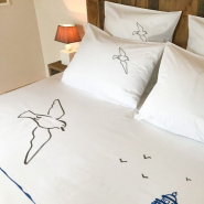 Pillow case with a seagull
