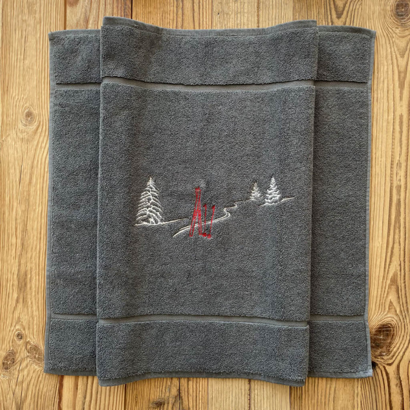 Tappetino da bagno pista da sci - Grigio