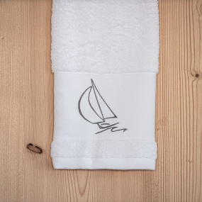 Bath Towel with boat 50x100cm