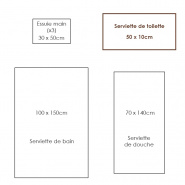 Toalla de lavabo blanca - Sardinas 50x100cm