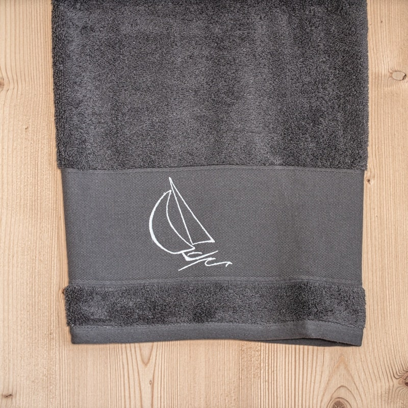 Asciugamano da bagno Barca grigio 100x150cm