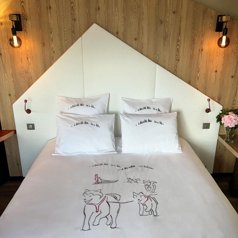 Duvet cover with Sled dogs